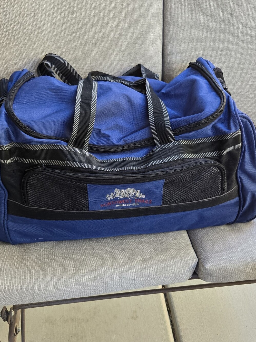 Northwest Trails Outdoor Life Men's Royal Blue and Black Duffel Bag